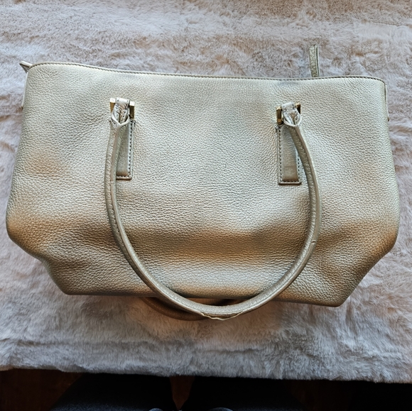 Tory Burch Gold Tote Bag with Crossbody Strap - Picture 2 of 15